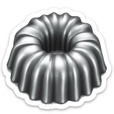 Realistic metallic bundt pan sticker