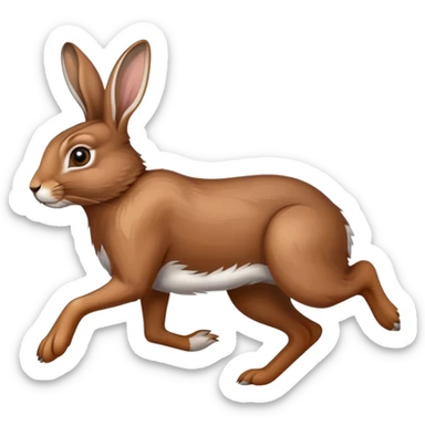 Running hare sticker