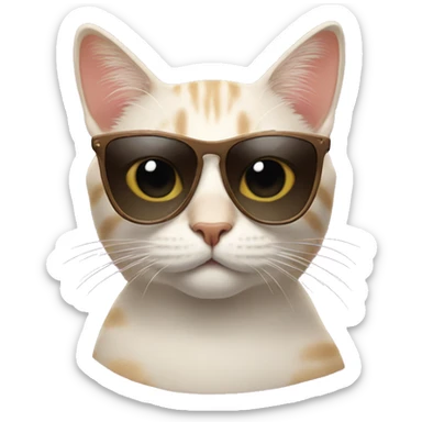 Cat with sunglasses sticker