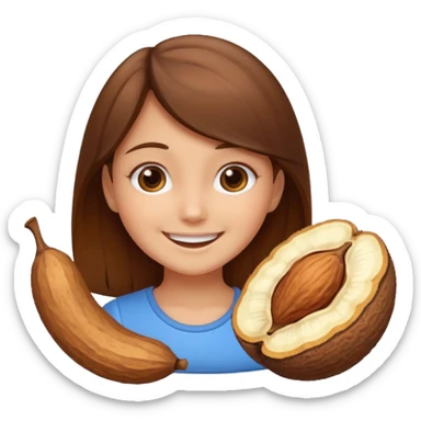 brown haired girl on a cheatnut hporse smiling' sticker