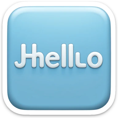 Light Blue “ hello January “ word  sticker