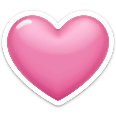 A pink heart design by ribon sticker