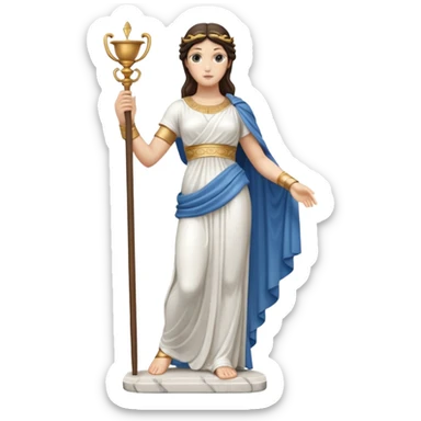 Marble Greek statue of a brunette Greek goddess  sticker
