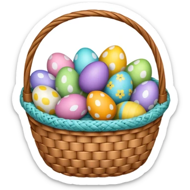 basket full of easter eggs sticker