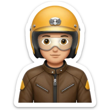 Moto rider sticker