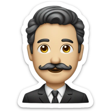 empresario con bigote sticker
