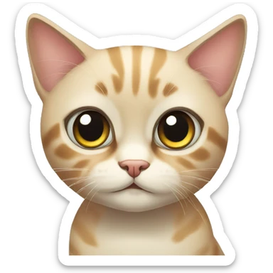 big eyes cat sticker