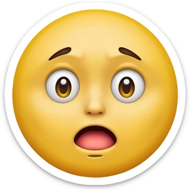Can you make a shocked face that kinda looks disgusted  make it one of the yellow ones that are circular like this 😞 sticker