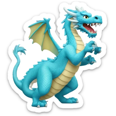 skyblue chinese dragon sticker