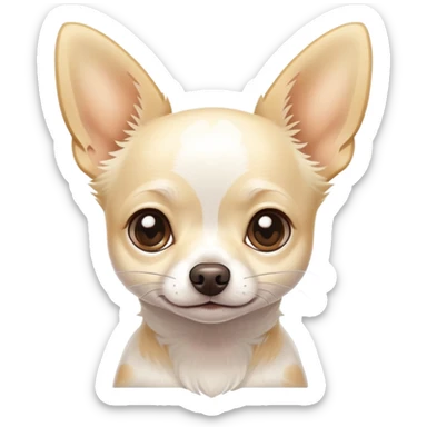White chihuahua with blonde spots  sticker