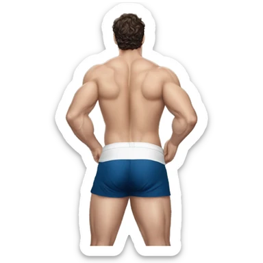Henry cavill in a jock, backwards view sticker
