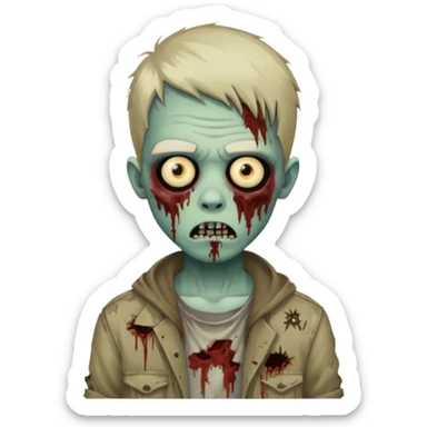 boy swag with nostril, modcut,  zombie sticker