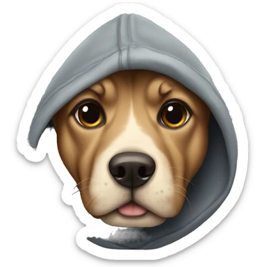 dog wearing hoodie emoji  sticker