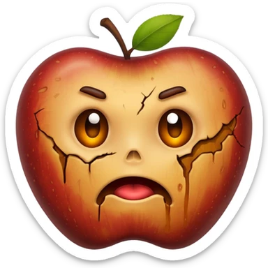 Rotten apple emoji sticker