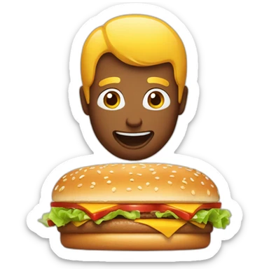 Eating new McDonald's burger sticker