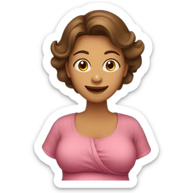 mujer feliz embarazada sticker