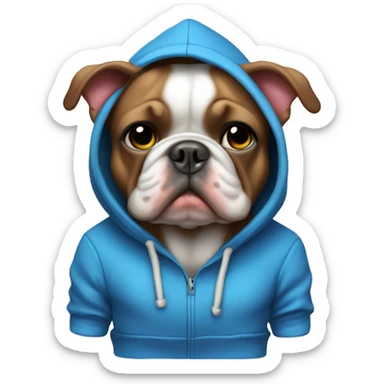 French bull Dog wearing a hoodie sticker