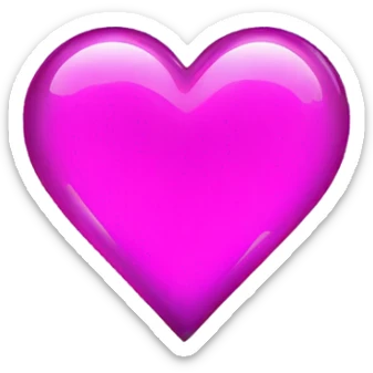 Neon glass magenta heart  sticker