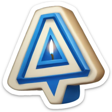 blue hanukkah dreidel sticker