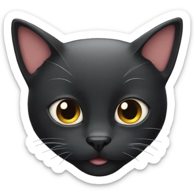 Black cat  sticker