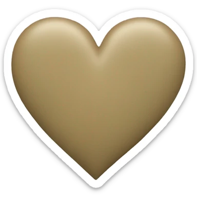 Khaki heart sticker