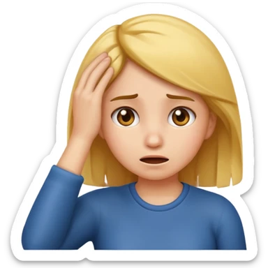 girl emoji scratching head confused sticker