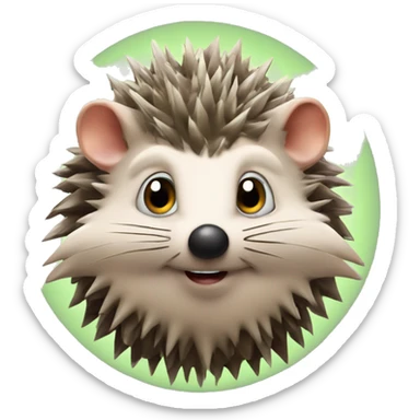 hedgehog with menace symbols from jojos bizarre adventure  sticker