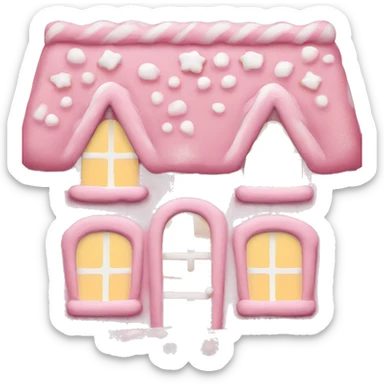 light pink gingerbread house sticker
