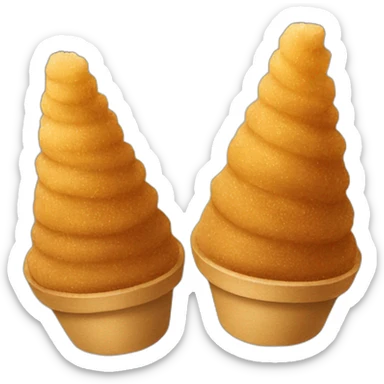 Raw brown sugar cones sticker