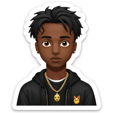 playboi carti with black clothes sticker