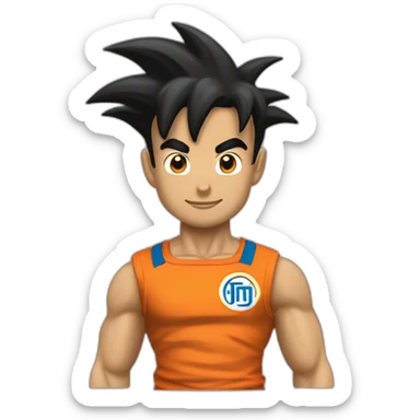 So'n Goku trägt ein Dackel auf der rechten Seite sticker