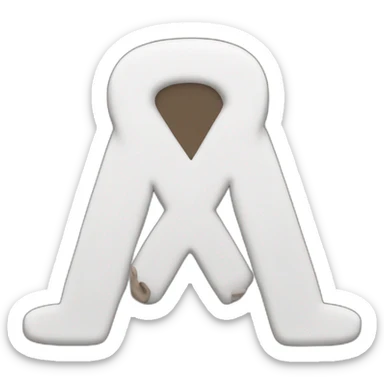 letter x with a human body sticker