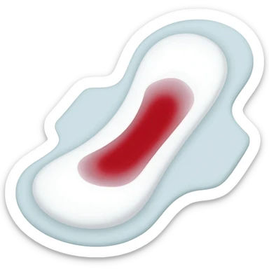 Bloody sanitary pads sticker