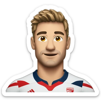 rugby player sticker
