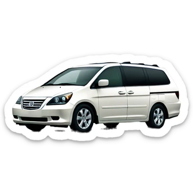 A 2006 Japanese domestic import white Honda odyssey  sticker