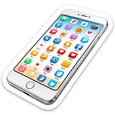 Smartphone with social media apps 2007 sticker