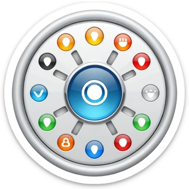 Genrate for me a settings wheel like an iphone sticker