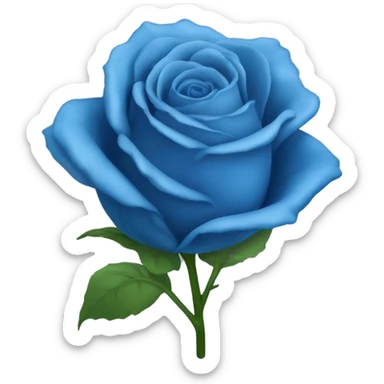 blue rose flower sticker