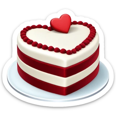 Heart shaped cake  sticker