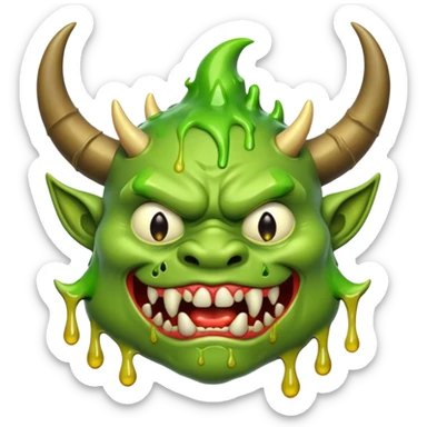 melting Japanese ogre sticker