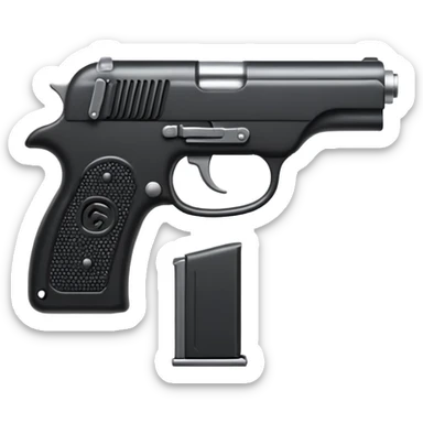 Crea un emoji con pistola sticker