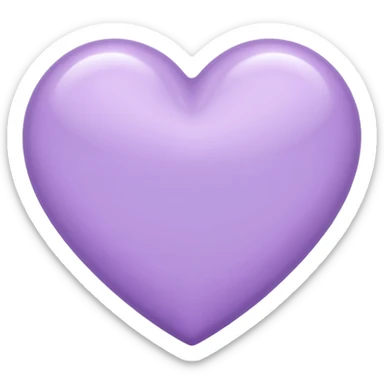 lilac heart sticker