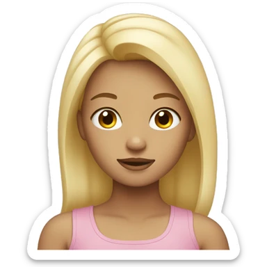 Girl with blonde hair sticker