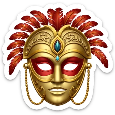 ancient Roman party mask sticker