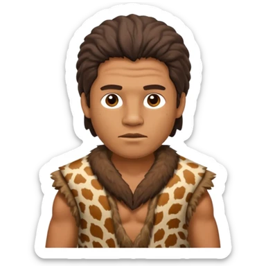 a stone age man walking  sticker