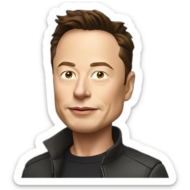 elon musk pixart sticker