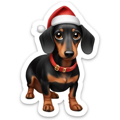 Christmas dachshund  sticker