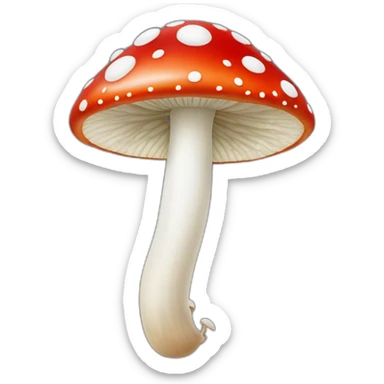 Mushroom Fly agaric in which all white dots are replaced with eyes sticker