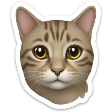 Un chat qui rigole sticker
