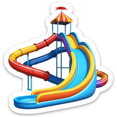 carnival water slide fair sticker